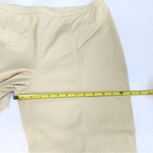 ESCADA beige tan cotton blazer jacket dress pants tank top suit matching set - Picture 16 of 16